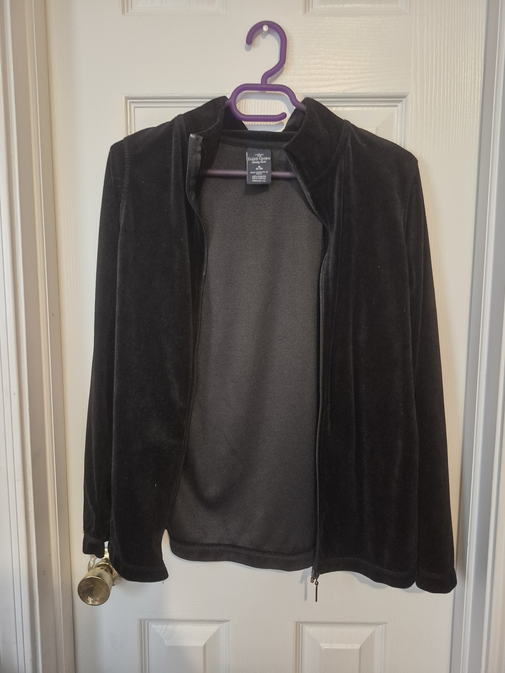 Faded Glory Black Velvet Jacket